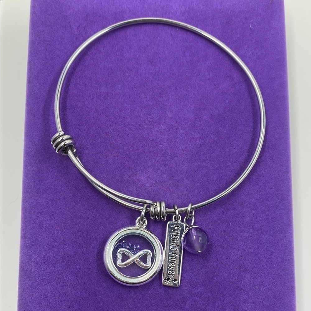 💛 Classic Silver Infinity Best Friend Charm Bracelet
